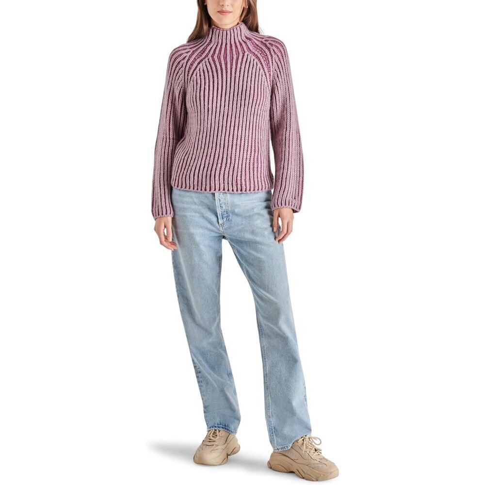 Women's Mulberry Knit Sweater X-Small Acrylic Pullover Perfect for Cooler Days